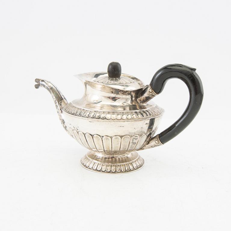 Gustaf Möllenborg mocca service 3 pcs silver Stockholm 1832.