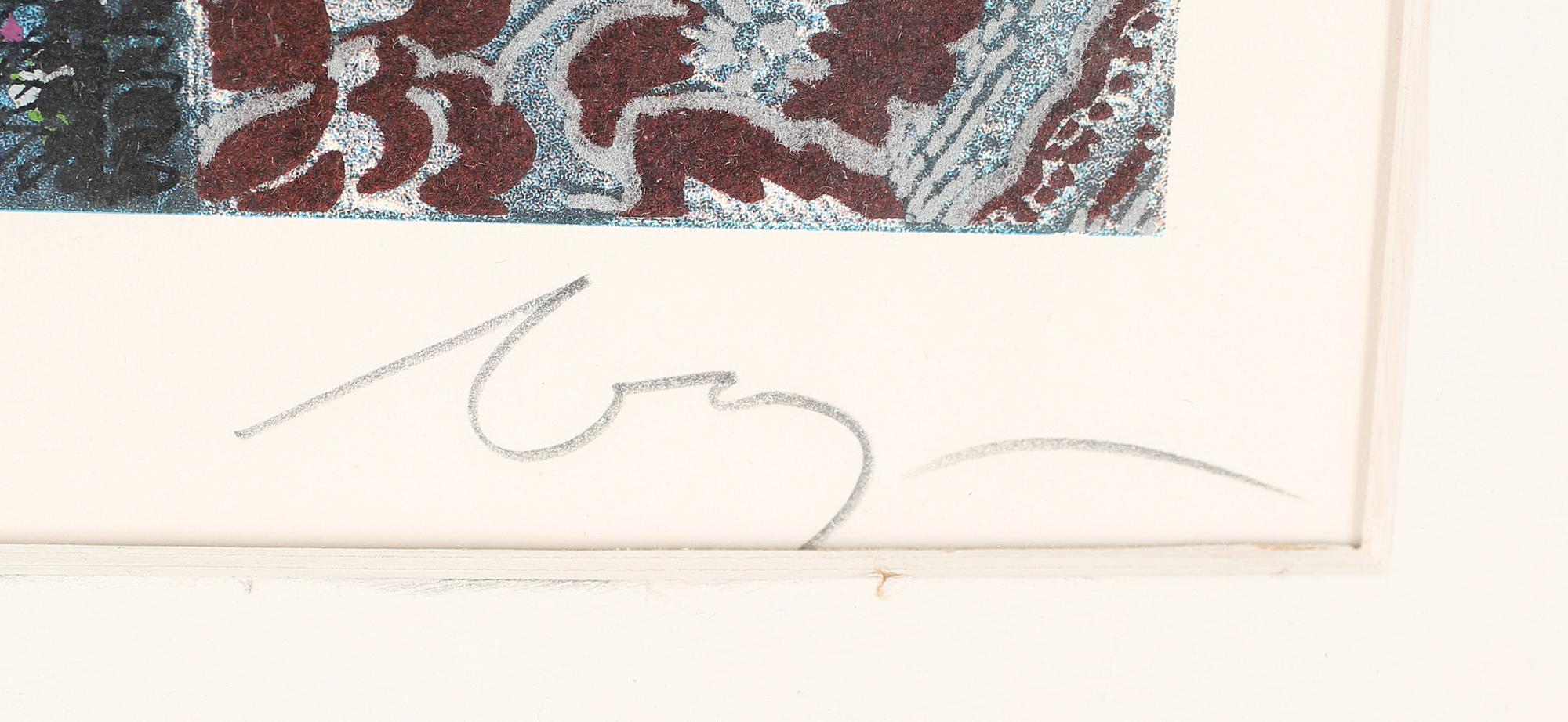 ENRICO BAJ, färglitografi, signerad och numrerad 145/250.