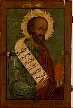 ICON, tempera on wood panel, Russia end of the 17th century.