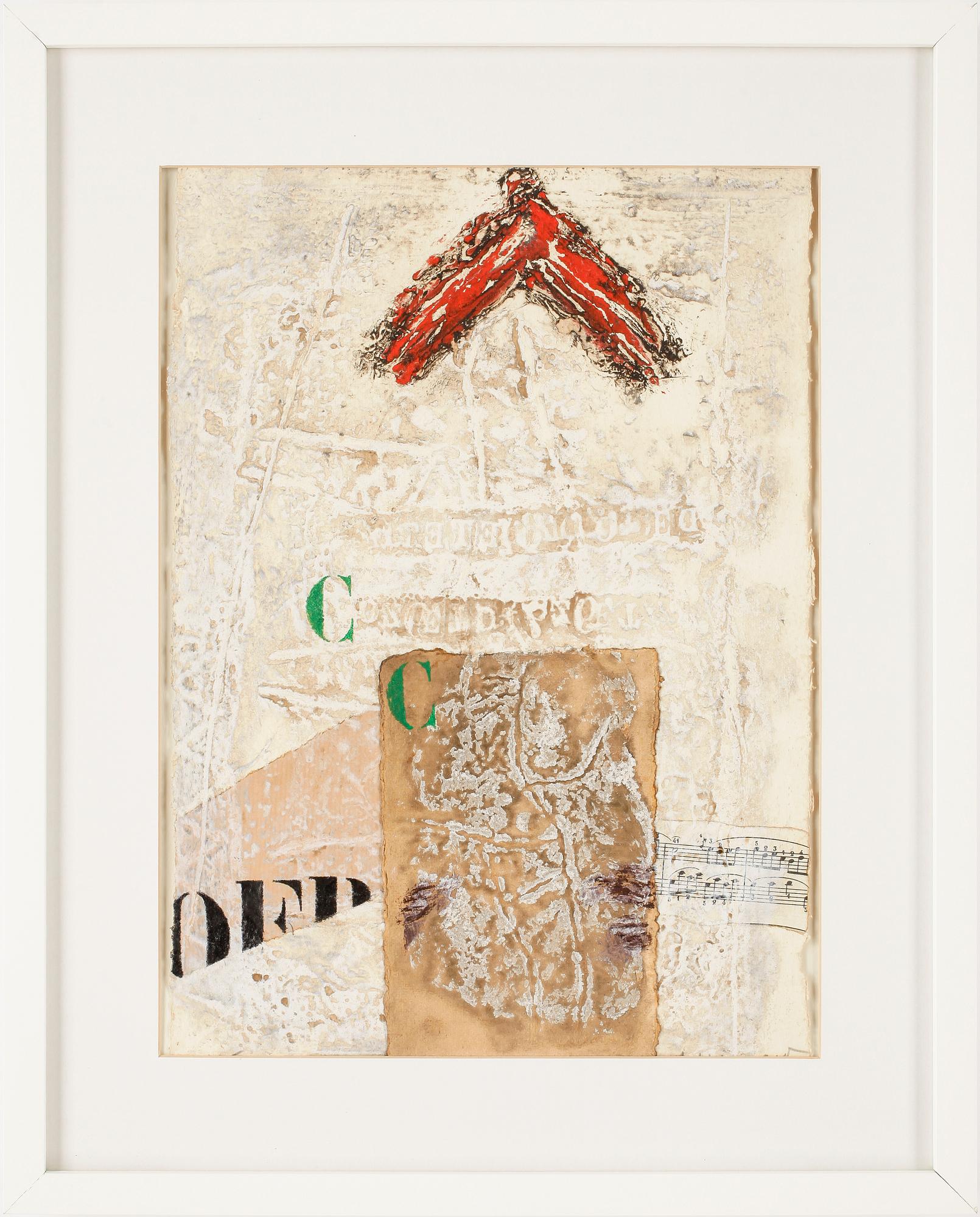 JAMES COIGNARD, carborundumetsning med collage, signerad och numrerad.