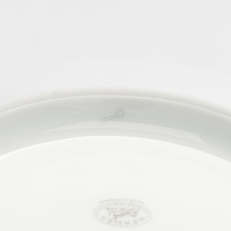 Hermès, cups with saucers, a pair, "Mosaique au 24".