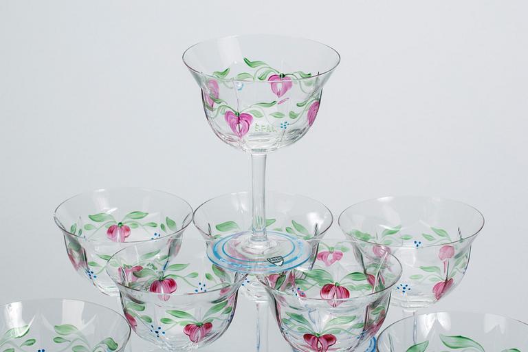 SERVISDELAR, 14 st, glas, Orrefos "Maja", Eva Englund.