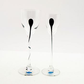 Heikka Orvala, glasservis, 42 st, "Taika", Nuutajärvi/ Arabia Finn Crystal, Finland, 1900-tal.