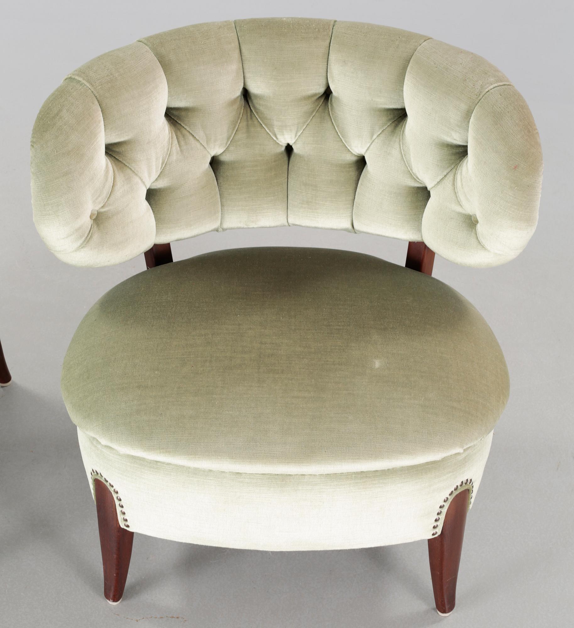 A pair of chairs, designed by Otto Schulz, mid 20th century.