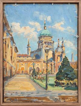 Richard Björklund, olja på pannå signerad och daterad 23 (?) a tergo.