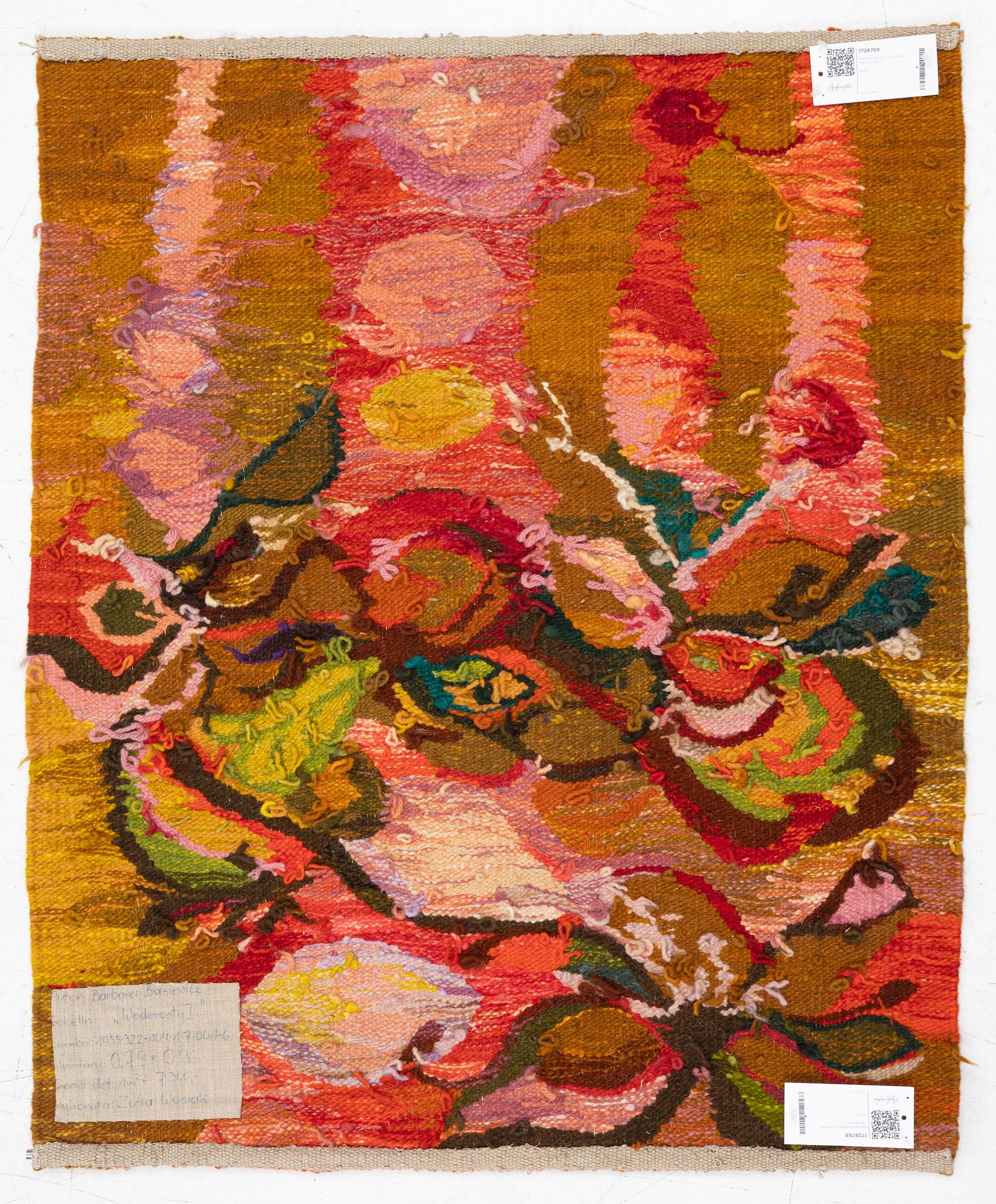 Barbara Basiewicz, tapestry, "Wodorosty I", approx. 96 x 79 cm.