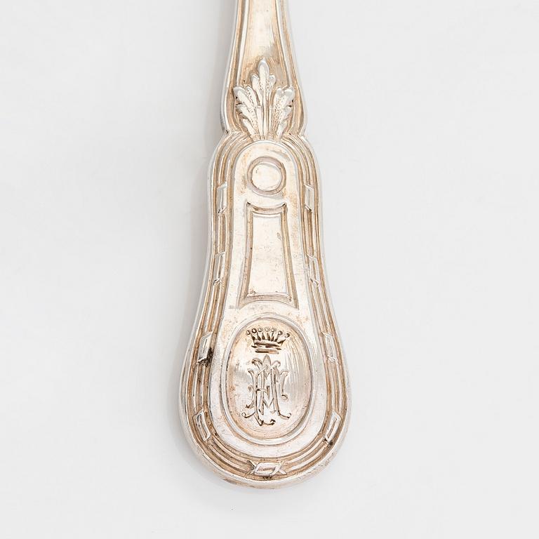 Josef Carl Klinkosch, dessertskedar, 12 st, silver, Wien, 1872-1922.