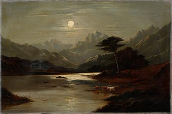 BENJAMIN WILLIAM LEADER, olja på duk, signerad och numrerad 1881.