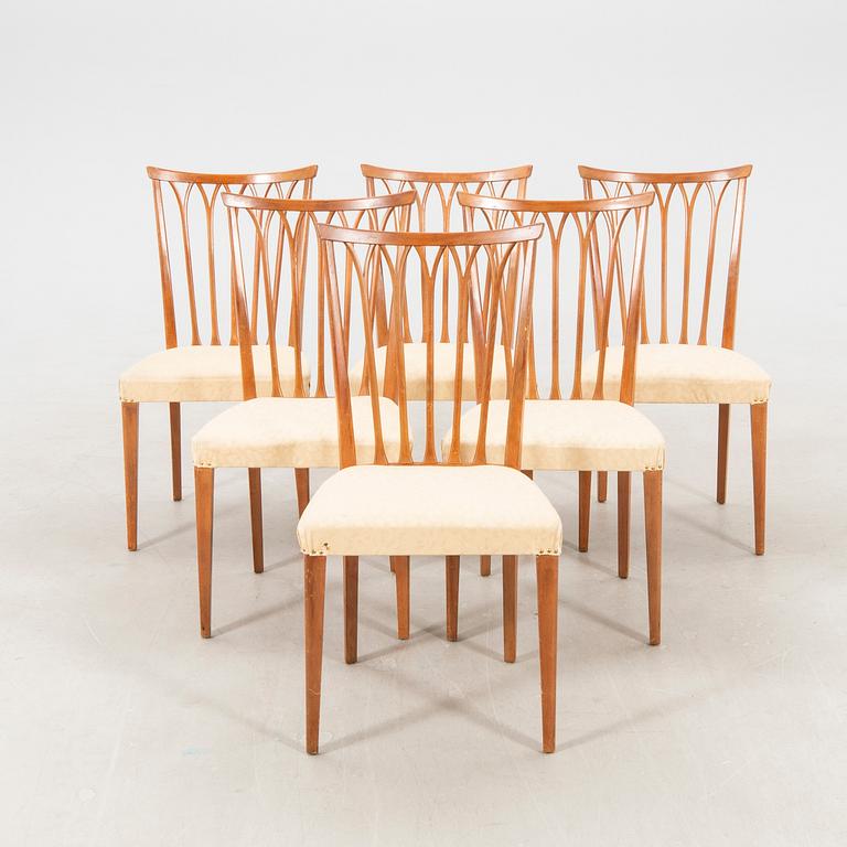 Chairs, 6 pieces, 1940s Swedish Modern.