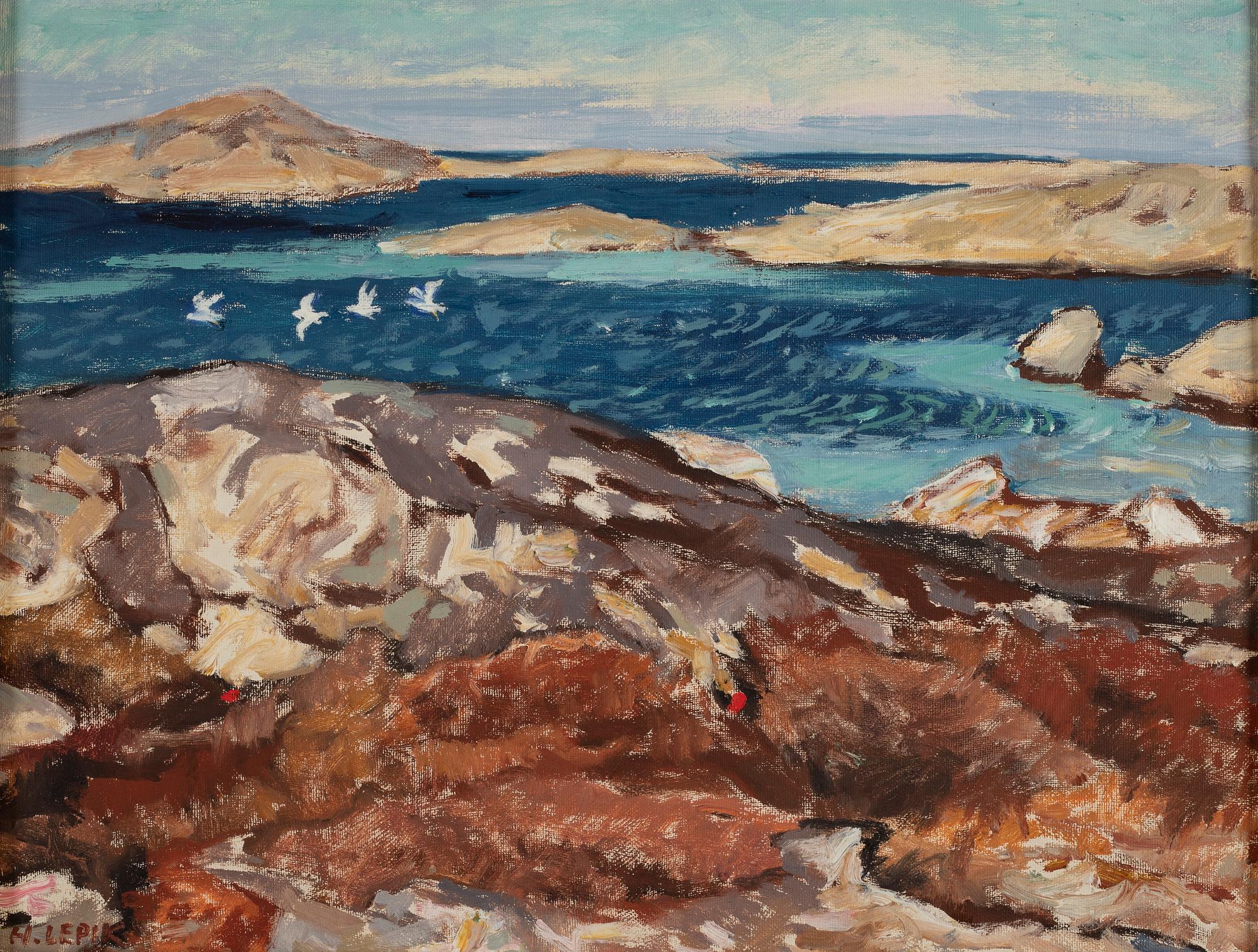 HUGO LEPIK, olja på duk, signerad H. Lepik.