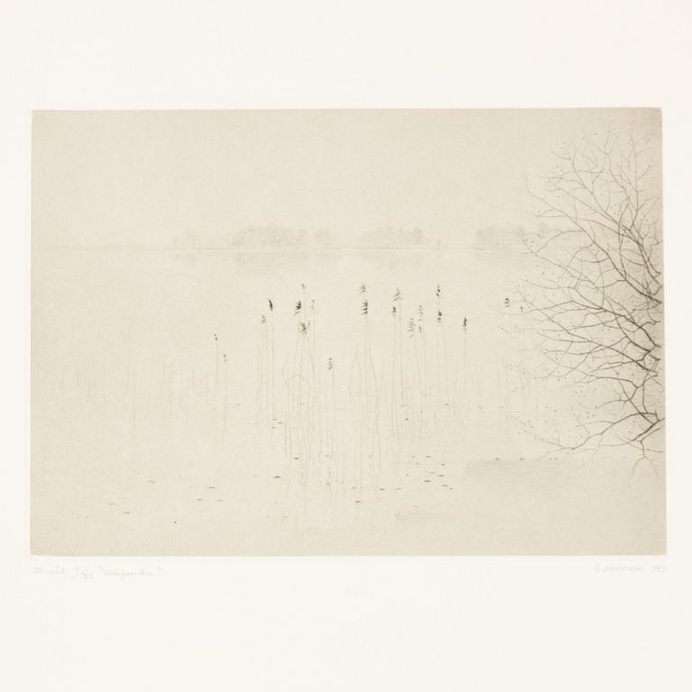 Gunnar Norrman, Drypoint engravings, 9, signed and numbered.
