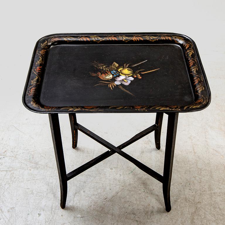 Tray with table / stand, first part of the 20th century.