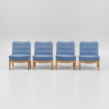 Four Swedish Modern lounge chairs, Nordiska Kompaniet, Sweden, 1930's/40's.