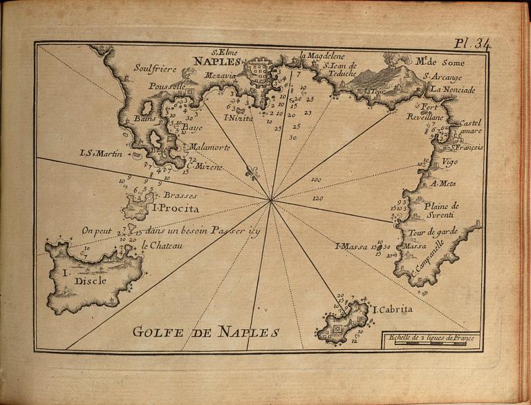 BOOK - JOSEPH ROUX 'Receuil Des Principaux Plans des Ports, et Rades de la Mer Mediterranée....', Marseille 1764.