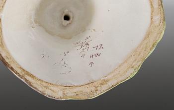 A pair of Marieberg faience vases with covers, 18th Century. (2).