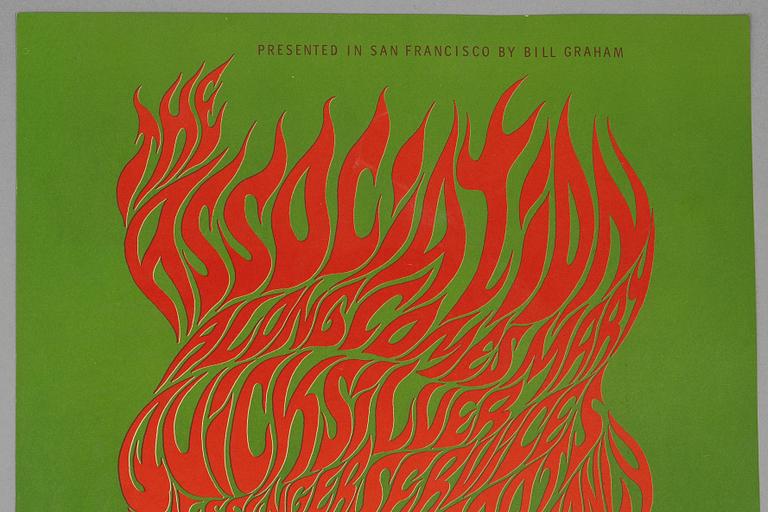 Wes Wilson, concert posters, a pair, San Francisco, 1966.