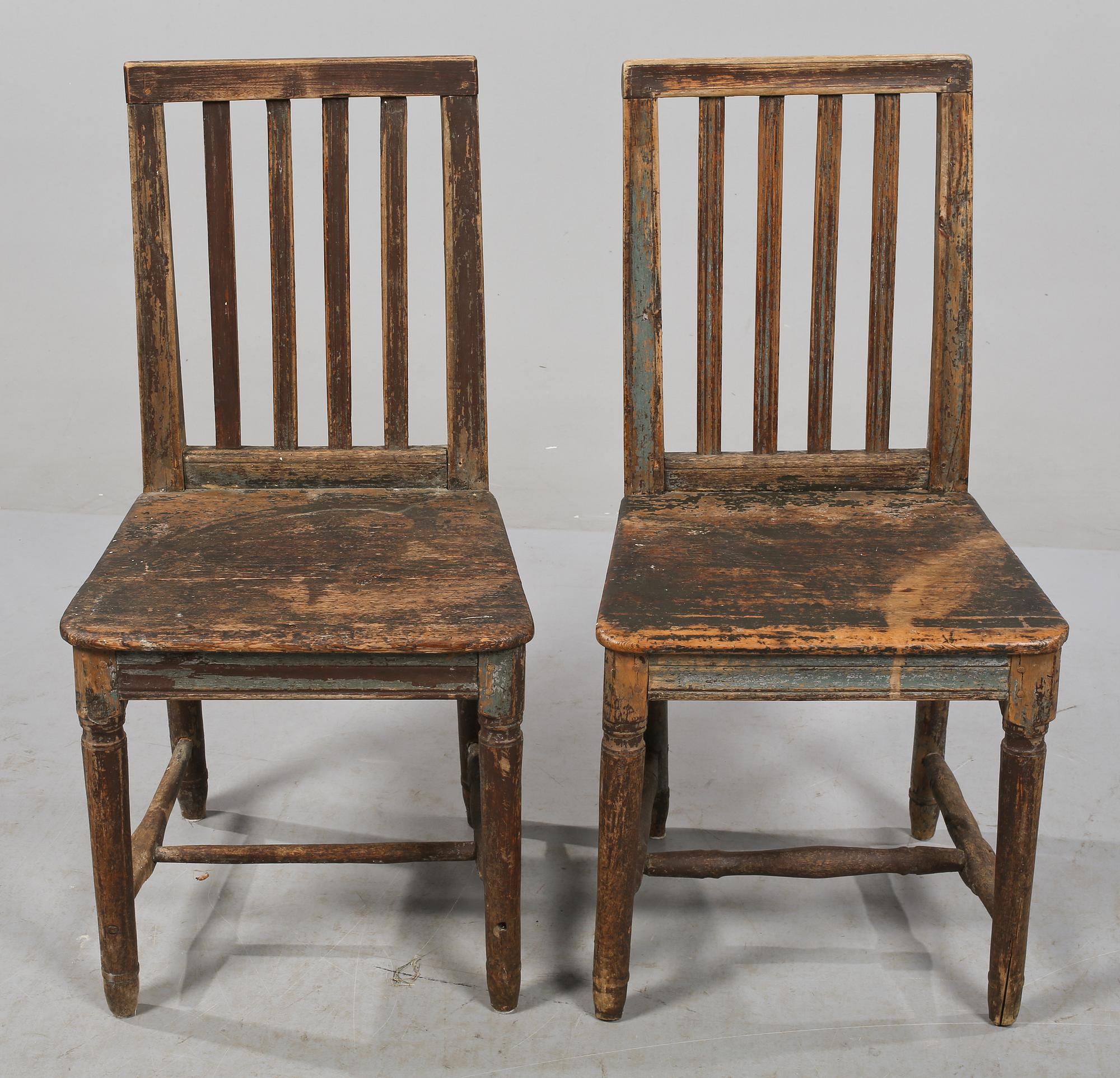 STOLAR, ett par, gustavianska provinsarbeten, omkring sekelskiftet 1800.