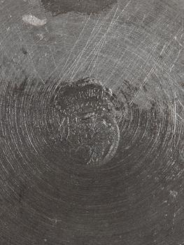 SOCKERRUSKOR, 2 st samt SKRIVSTÄLL, tenn, 1800-tal.