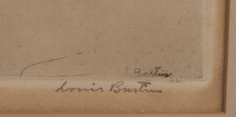 LOUIS BASTIN, 2 st, färgetsningar. Signerade och numrerade 13/90 respektive 5/75.