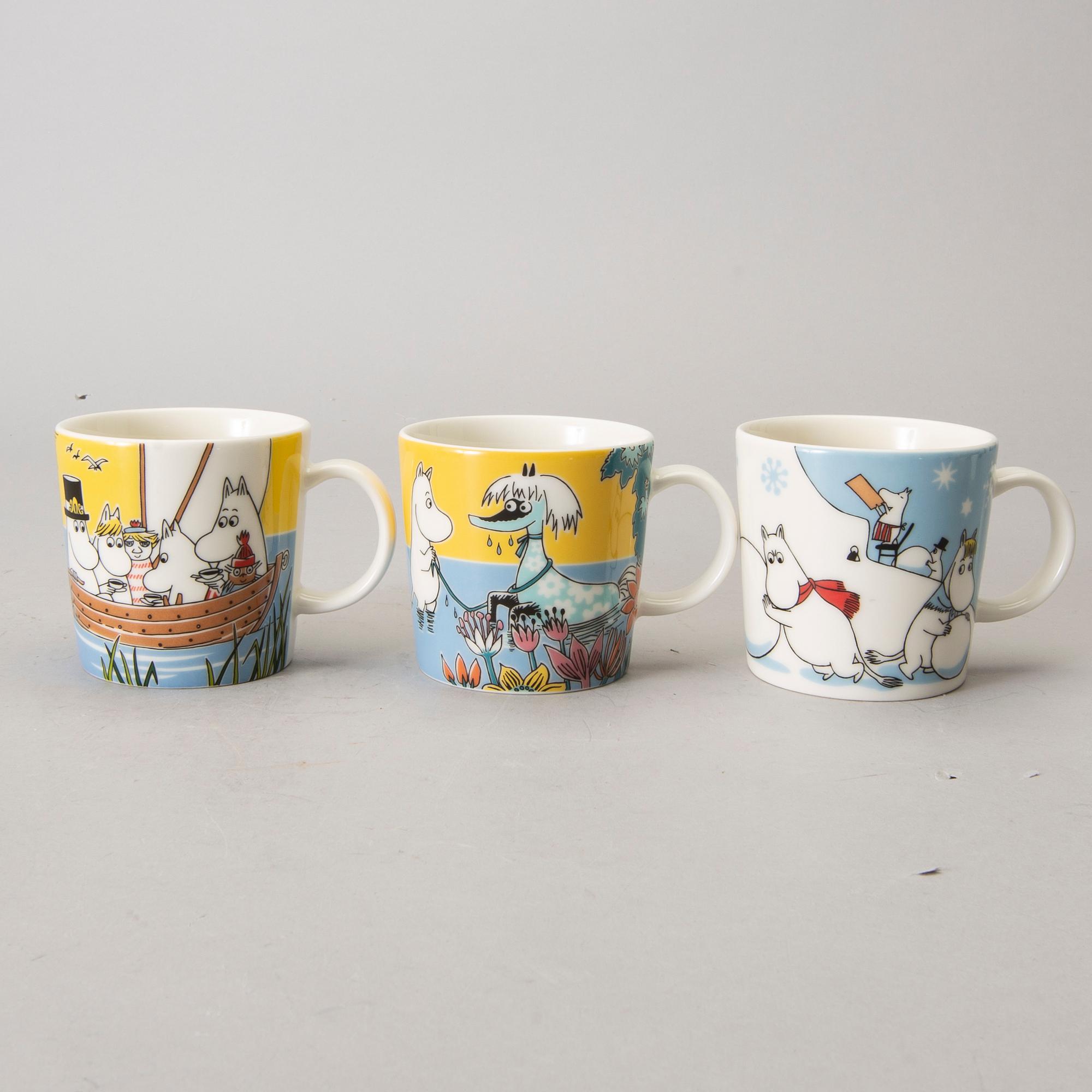 MUMIN SERVISDELAR, 19 delar, porslin, Moomin Characters, Arabia, Finland.