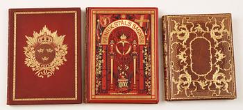 PARTI BOKBAND, 8 delar, bla "Fänriks Ståls sägner", sent 1800-tal till tidigt 1900-tal.