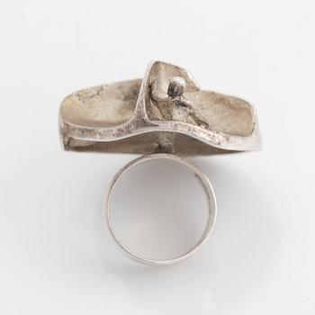 Björn Weckström, ring "Jaaras dröm", sterlingsilver. Lapponia, Finland, 1971.