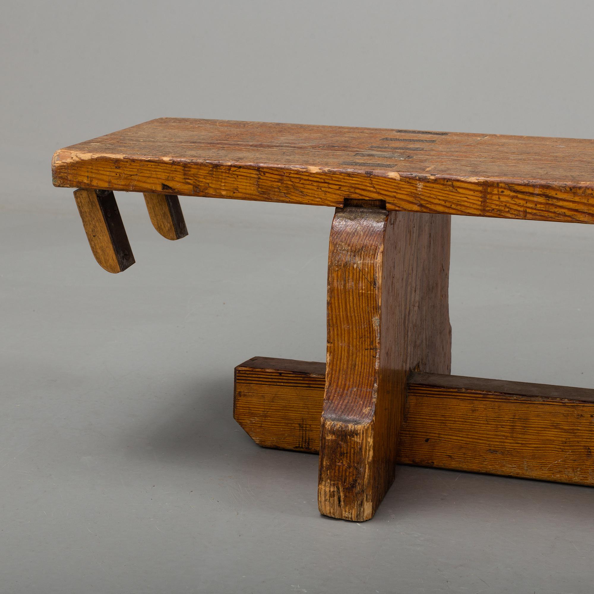 A first half of the 20th century pine bench.