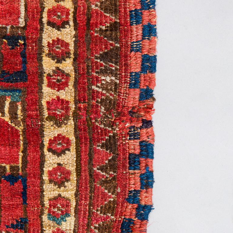 An Antique Beshir carpet, ca 275x145 cm.