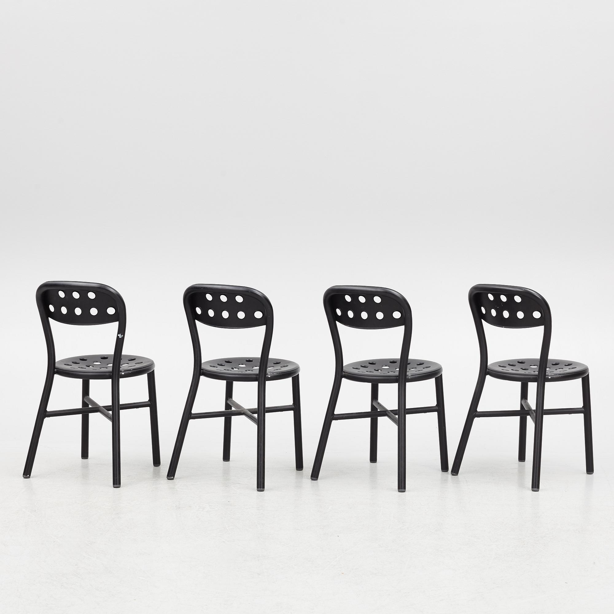 Jasper Morrison, four "Pipe" chairs, Magis.