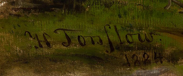 Harald Torsslow. Inland landscape with a wandering figure.