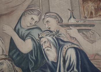VÄVNAD, målat mönster, 1800-/1900-tal. Ca 278 x 449 cm.