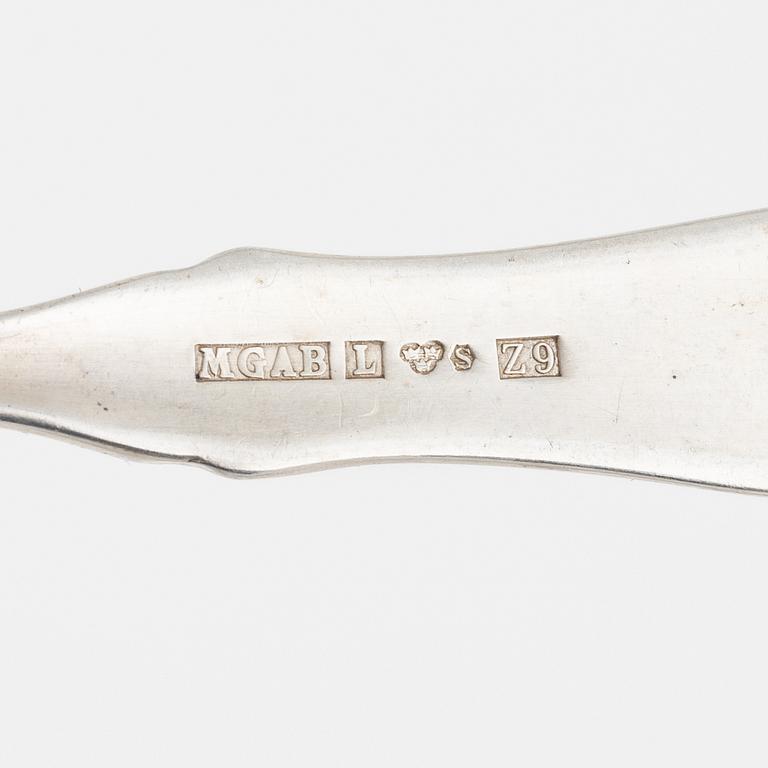 Eric Löfman, a 39-piece model 'Uppsala' Swedish silver cutlery, bearing the mark of MGAB, Lidköping, 1970-75.