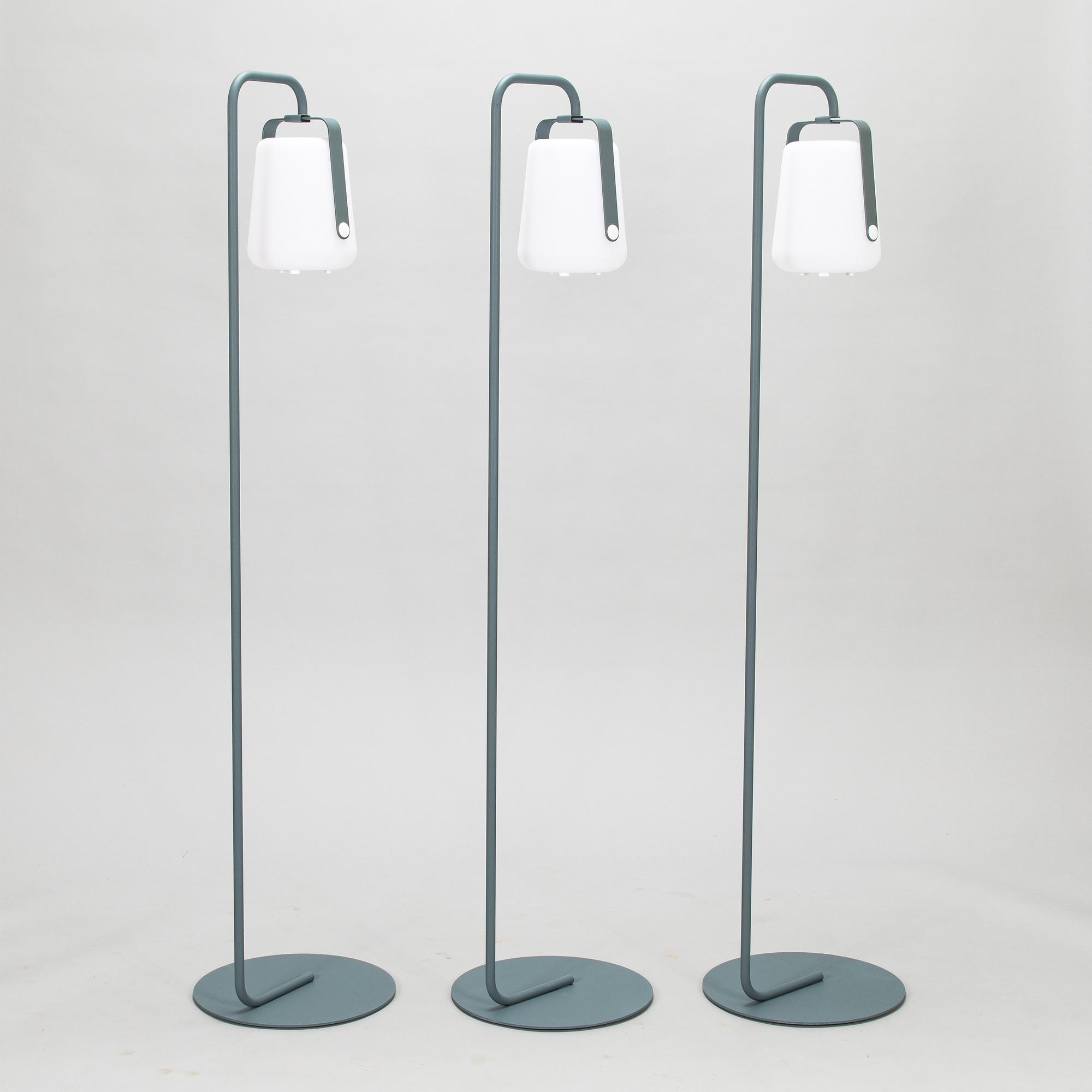 Tristan Lohner, Three 2018 'Balad' lamps and Balad lamp 'upright stand' for Fermob.