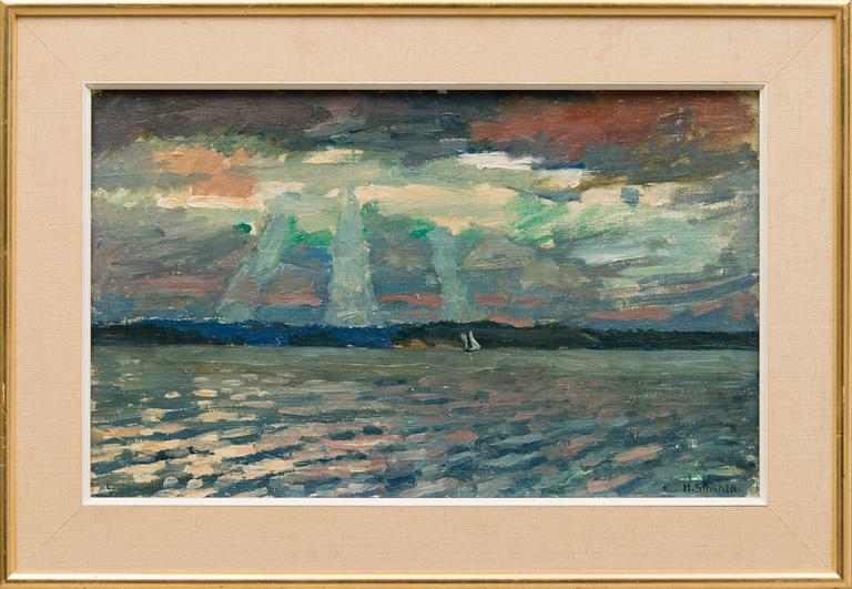 HANNES SIIVONEN, öljy kankaalle, pingotettu levylle, signeerattu.