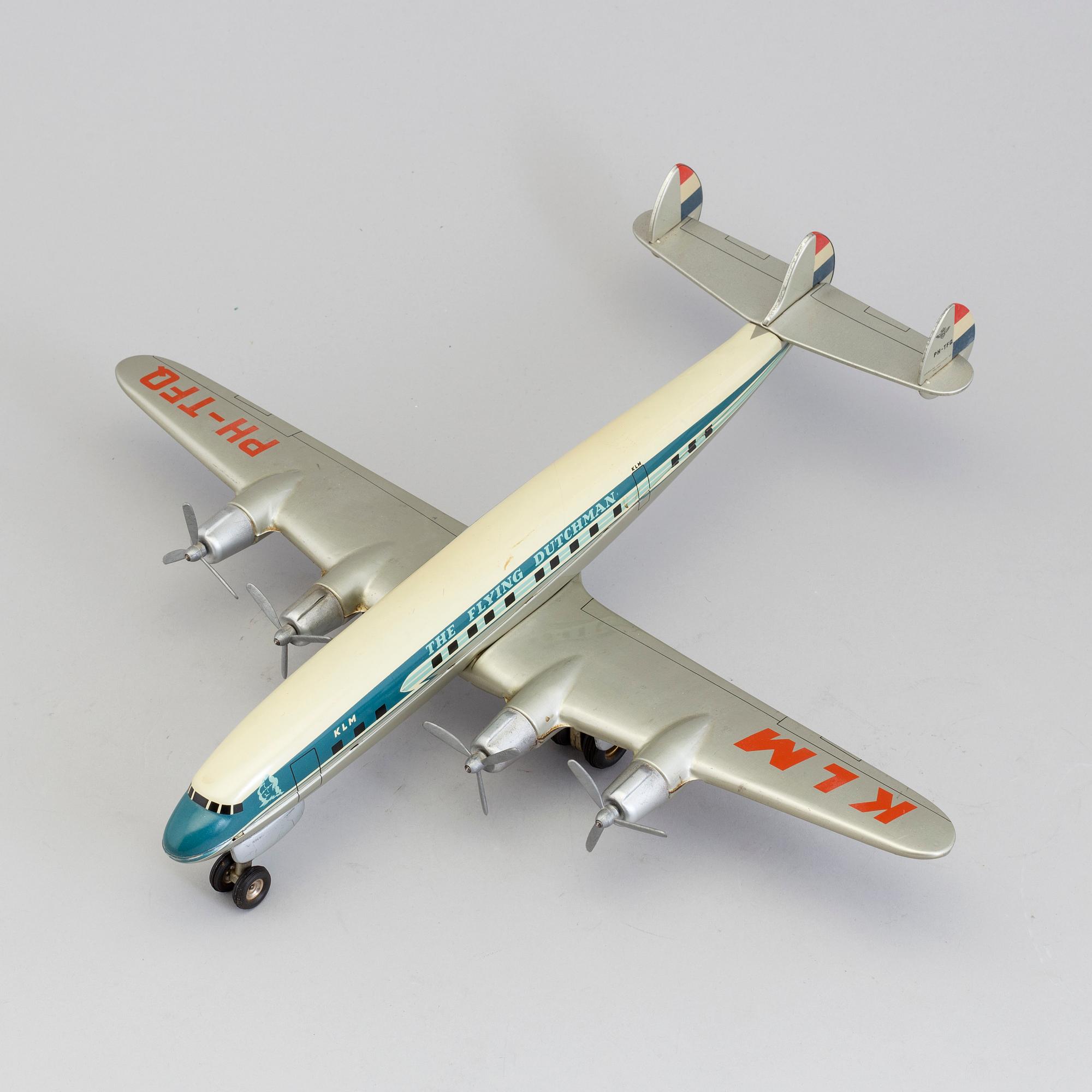 a metal model airplane "DE VLIEGENDE HOLLANDER", 1960s / 70-tal.