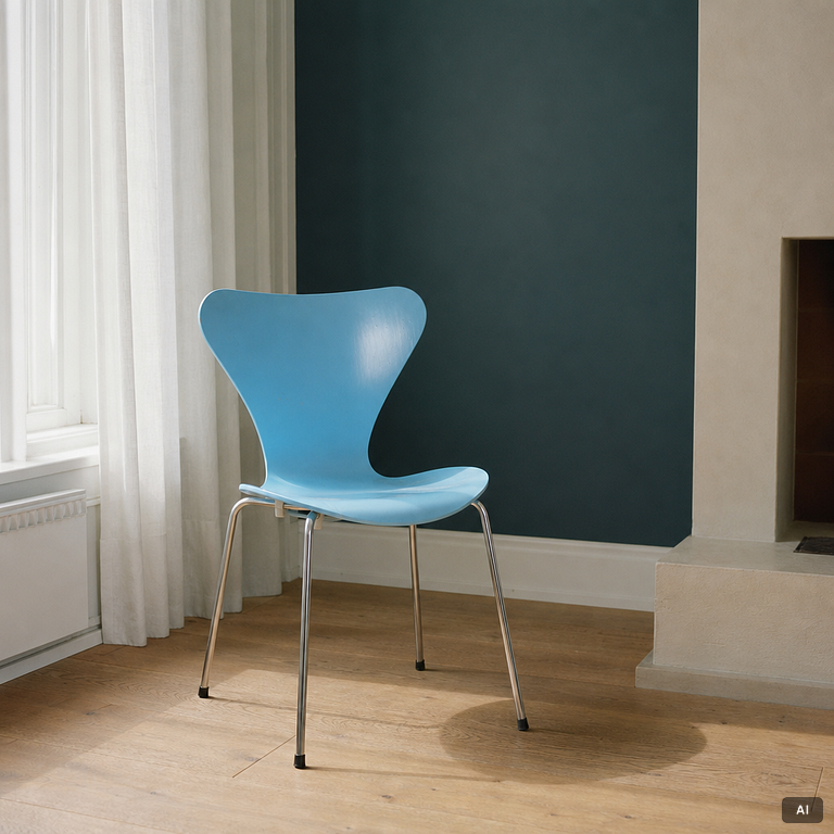 Arne Jacobsen, a pair of 'Seven' chairs, Fritz Hansen, Denmark, 1993.