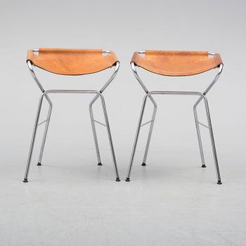 ANNA VON SCHEWEN & BJÖRN DAHLSTRÖM, six steel bar stools from Lammhults. Model designed in 2004.