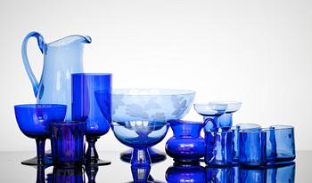 PARTI DIVERSE, 11 st, glas, Reijmyre, bl a Monica Bratt,  1900-talets mitt/andra hälft.