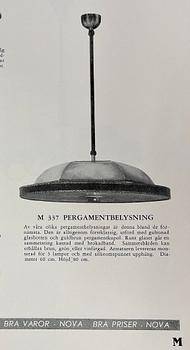 A model '337' ceiling lamp, Nova/ Elhå, Sweden, 1930's/40's.