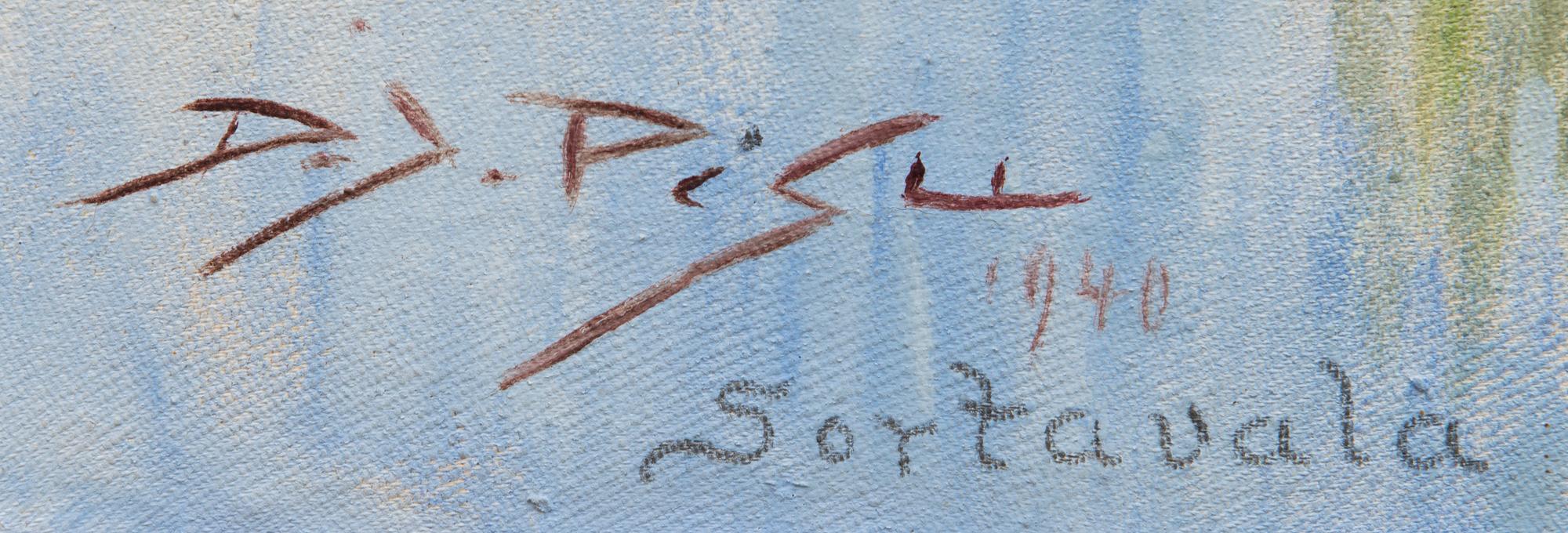DANIEL JOHANNES PESU, öljy kankaalle, signeerattu ja päivätty Sortavala 1940.