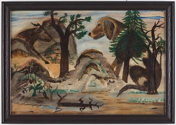 Lim-Johan (Johan Erik Olsson), Elk and hound.