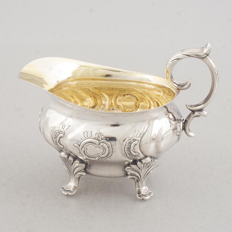 A Three Piece Silver Coffee Service, including mark of CG Hallberg, Stockholm 1961.