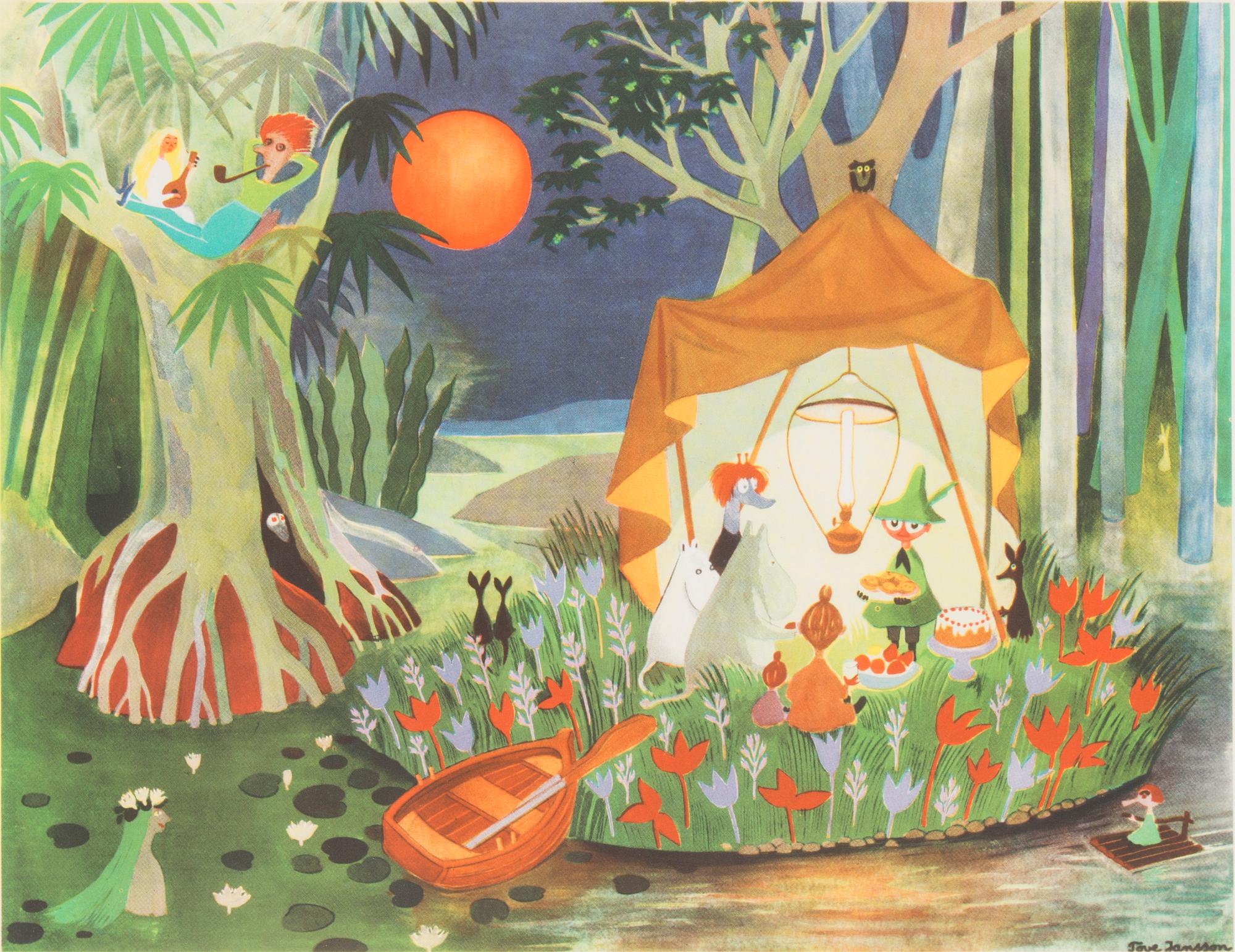 Tove Jansson, affisch, "Den hemliga ön".