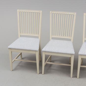 STOLAR, fyra stycken, gustaviansk stil, Leksand modell, 1900-talets slut.