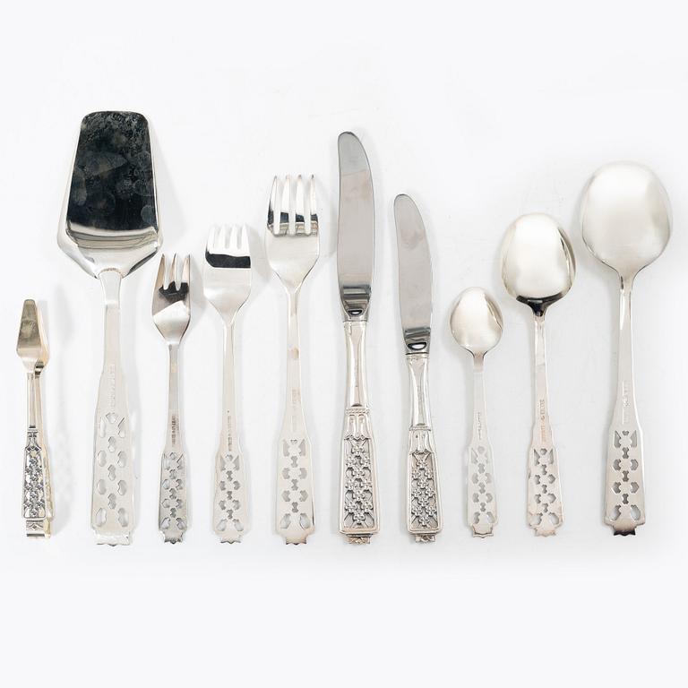 GAB, a 113 piece 'Princess' silver cutlery service, Eskilstuna 1995.