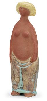 824. A Stig Lindberg stoneware figure of a woman, Gustavsberg studio 1940's.