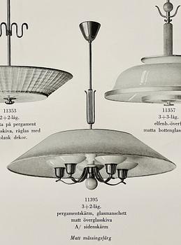 Harald Notini, a large ceiling lamp, model "11395", Arvid Böhlmarks Lampfabrik, 1940s.
