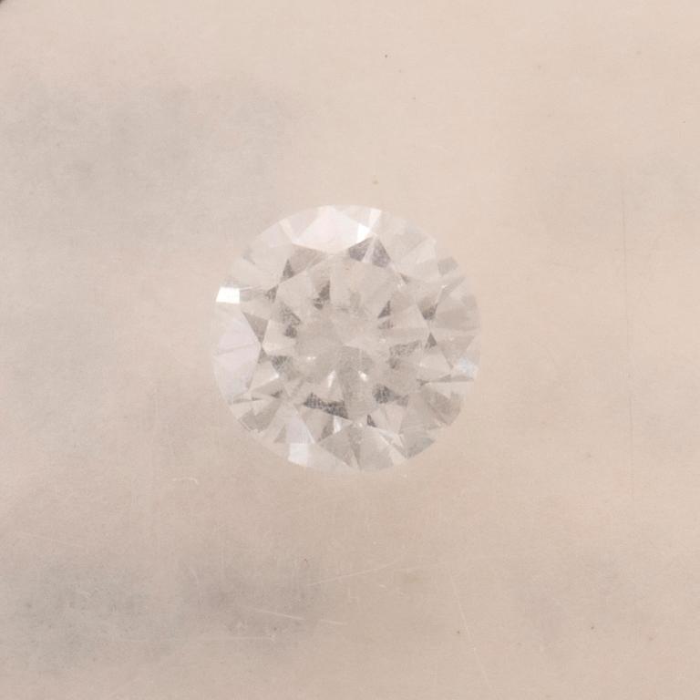 Lös rund briljantslipad diamant 0,51 ct medföljande HRD certifikat 1987.