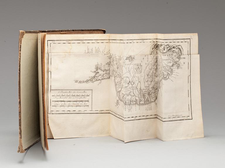 BOK, "Reise durch Island" av Eggert Ólafsson och Bjarni Pálsson, Copenhagen und Leipzig,  1774.