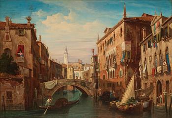 Gustaf Wilhelm Palm, ”Vue af Canale e Palazzo Osmarino i Venedig".